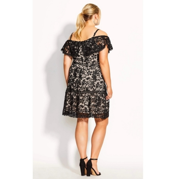 NWT CITY CHIC NUDE ILLUSION DRESS SZ. 24/XXL - Picture 2 of 5